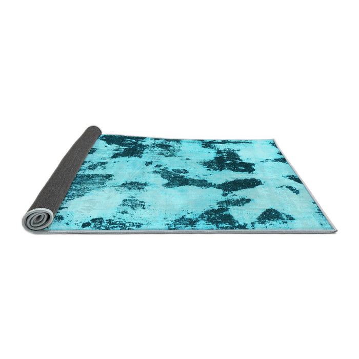 Sideview of Abstract Light Blue Modern Rug, abs1158lblu