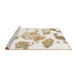 Sideview of Machine Washable Abstract Off White Beige Rug, wshabs1159