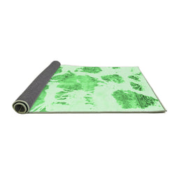 Sideview of Abstract Emerald Green Modern Rug, abs1159emgrn