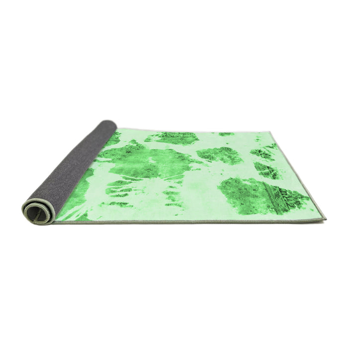 Sideview of Abstract Emerald Green Modern Rug, abs1159emgrn