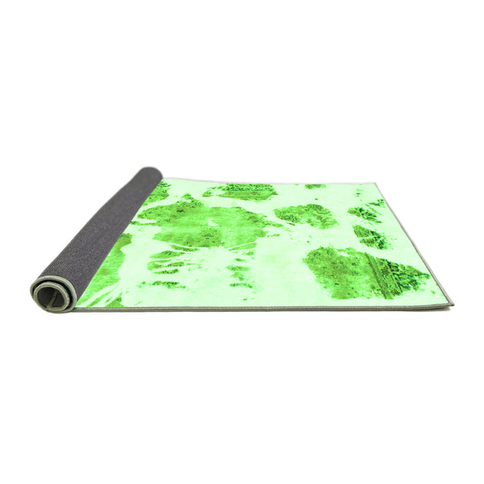 Sideview of Abstract Green Modern Rug, abs1159grn
