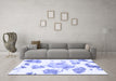 Machine Washable Abstract Blue Modern Rug in a Living Room, wshabs1159blu