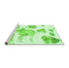 Sideview of Machine Washable Abstract Green Modern Area Rugs, wshabs1159grn