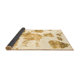Sideview of Abstract Brown Modern Rug, abs1159brn