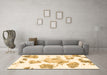 Machine Washable Abstract Brown Modern Rug in a Living Room,, wshabs1159brn