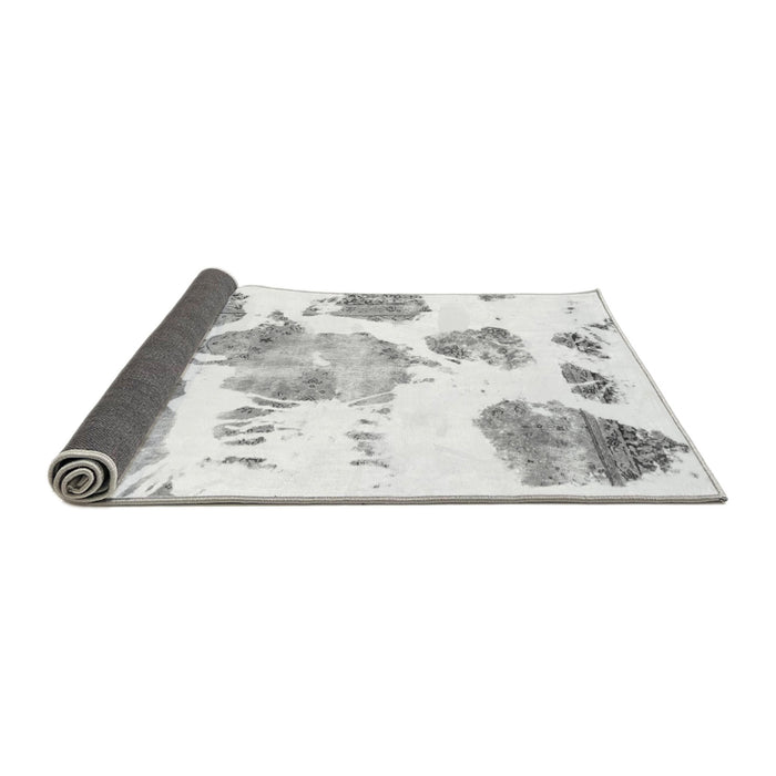 Sideview of Abstract Gray Modern Rug, abs1159gry