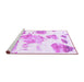 Sideview of Machine Washable Abstract Purple Modern Area Rugs, wshabs1159pur