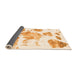 Sideview of Abstract Orange Modern Rug, abs1159org