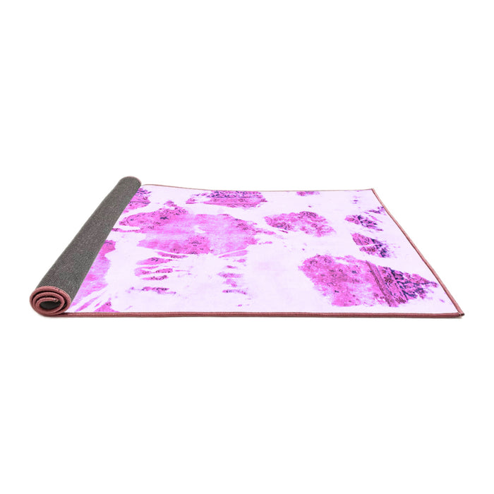 Sideview of Abstract Purple Modern Rug, abs1159pur