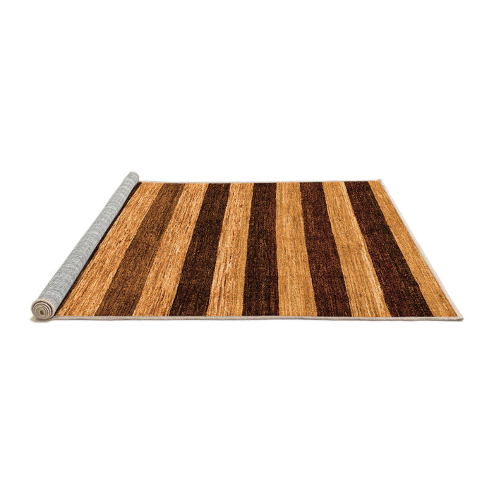 Sideview of Machine Washable Abstract Orange Modern Area Rugs, wshabs115org