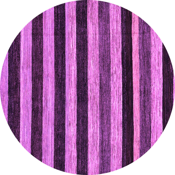 Round Machine Washable Abstract Purple Modern Area Rugs, wshabs115pur
