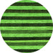 Round Abstract Green Modern Rug, abs115grn