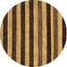 Round Machine Washable Abstract Brown Modern Rug, wshabs115brn