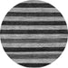 Round Abstract Gray Modern Rug, abs115gry