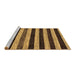 Sideview of Machine Washable Abstract Brown Modern Rug, wshabs115brn