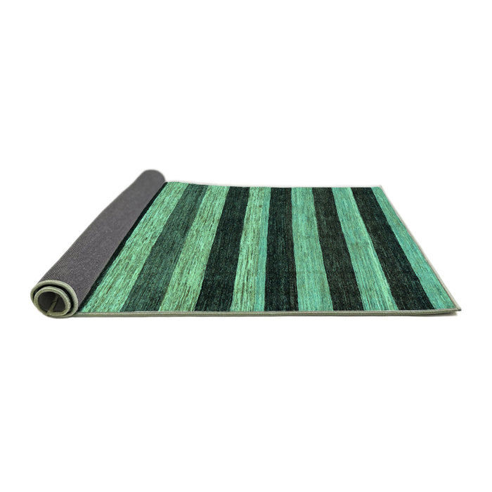 Sideview of Abstract Turquoise Modern Rug, abs115turq