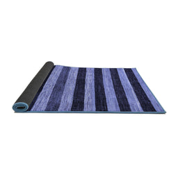 Sideview of Abstract Blue Modern Rug, abs115blu