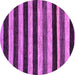 Round Abstract Purple Modern Rug, abs115pur