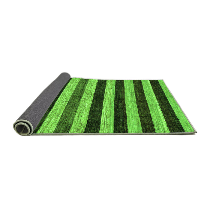 Sideview of Abstract Green Modern Rug, abs115grn