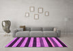 Machine Washable Abstract Purple Modern Area Rugs in a Living Room, wshabs115pur