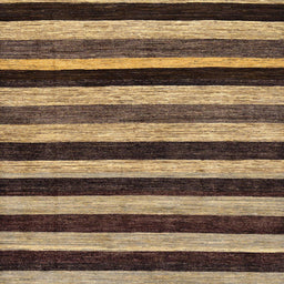 Square Machine Washable Abstract Bakers Brown Rug, wshabs115