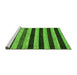 Sideview of Machine Washable Abstract Green Modern Area Rugs, wshabs115grn