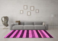 Machine Washable Abstract Pink Modern Rug, wshabs115pnk