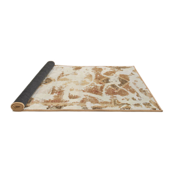 Sideview of Abstract Blanched Almond Beige Modern Rug, abs1160