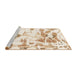 Sideview of Machine Washable Abstract Blanched Almond Beige Rug, wshabs1160