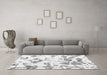 Machine Washable Abstract Gray Modern Rug in a Living Room,, wshabs1160gry