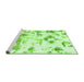 Sideview of Machine Washable Abstract Green Modern Area Rugs, wshabs1160grn