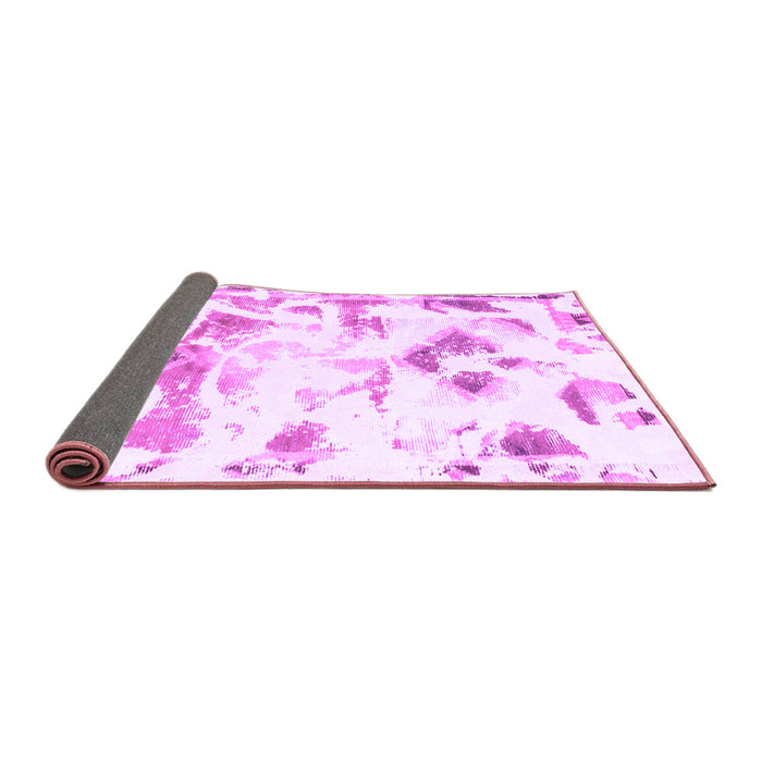 Sideview of Abstract Purple Modern Rug, abs1160pur