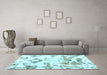 Machine Washable Abstract Light Blue Modern Rug in a Living Room, wshabs1160lblu