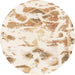 Round Machine Washable Abstract Blanched Almond Beige Rug, wshabs1160