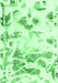 Machine Washable Abstract Emerald Green Modern Area Rugs, wshabs1160emgrn