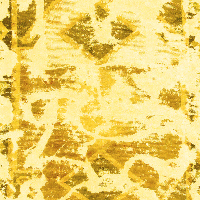 Machine Washable Abstract Yellow Modern Rug, wshabs1160yw