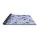 Sideview of Abstract Blue Modern Rug, abs1160blu