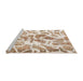 Sideview of Machine Washable Abstract Wheat Beige Rug, wshabs1161