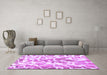 Machine Washable Abstract Purple Modern Area Rugs in a Living Room, wshabs1161pur