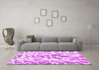 Machine Washable Abstract Purple Modern Rug, wshabs1161pur