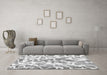 Machine Washable Abstract Gray Modern Rug in a Living Room,, wshabs1161gry