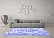 Machine Washable Abstract Blue Modern Rug in a Living Room, wshabs1161blu