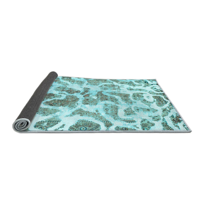 Sideview of Abstract Light Blue Modern Rug, abs1161lblu