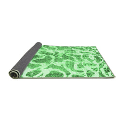 Sideview of Abstract Emerald Green Modern Rug, abs1161emgrn
