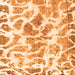 Square Abstract Orange Modern Rug, abs1161org