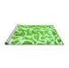 Sideview of Machine Washable Abstract Green Modern Area Rugs, wshabs1161grn