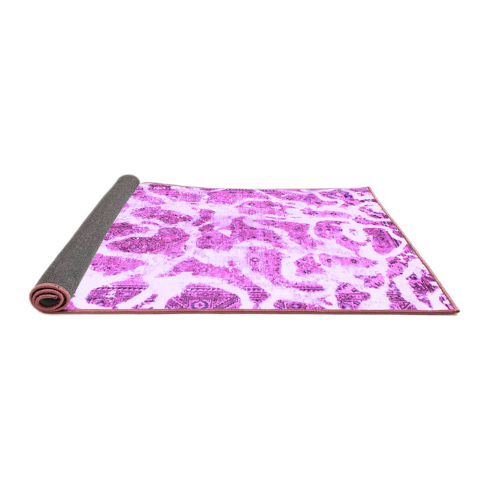 Sideview of Abstract Purple Modern Rug, abs1161pur