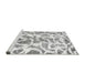 Sideview of Machine Washable Abstract Gray Modern Rug, wshabs1161gry