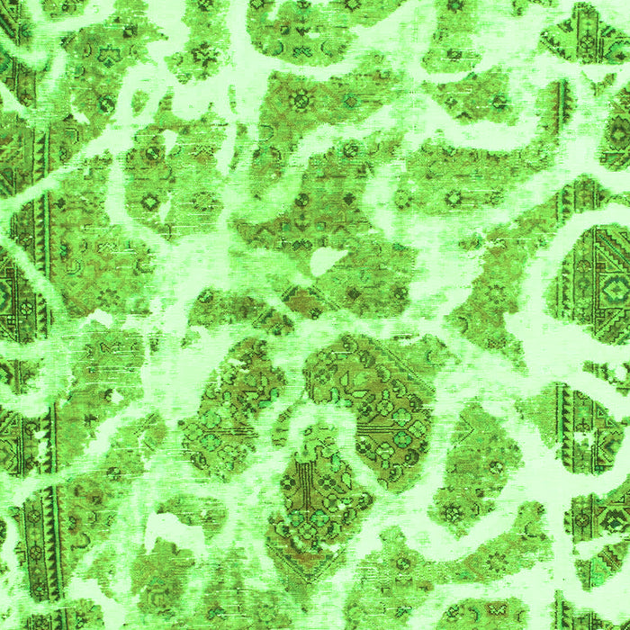 Machine Washable Abstract Green Modern Area Rugs, wshabs1161grn