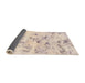 Sideview of Abstract Khaki Rose Pink Solid Rug, abs1162